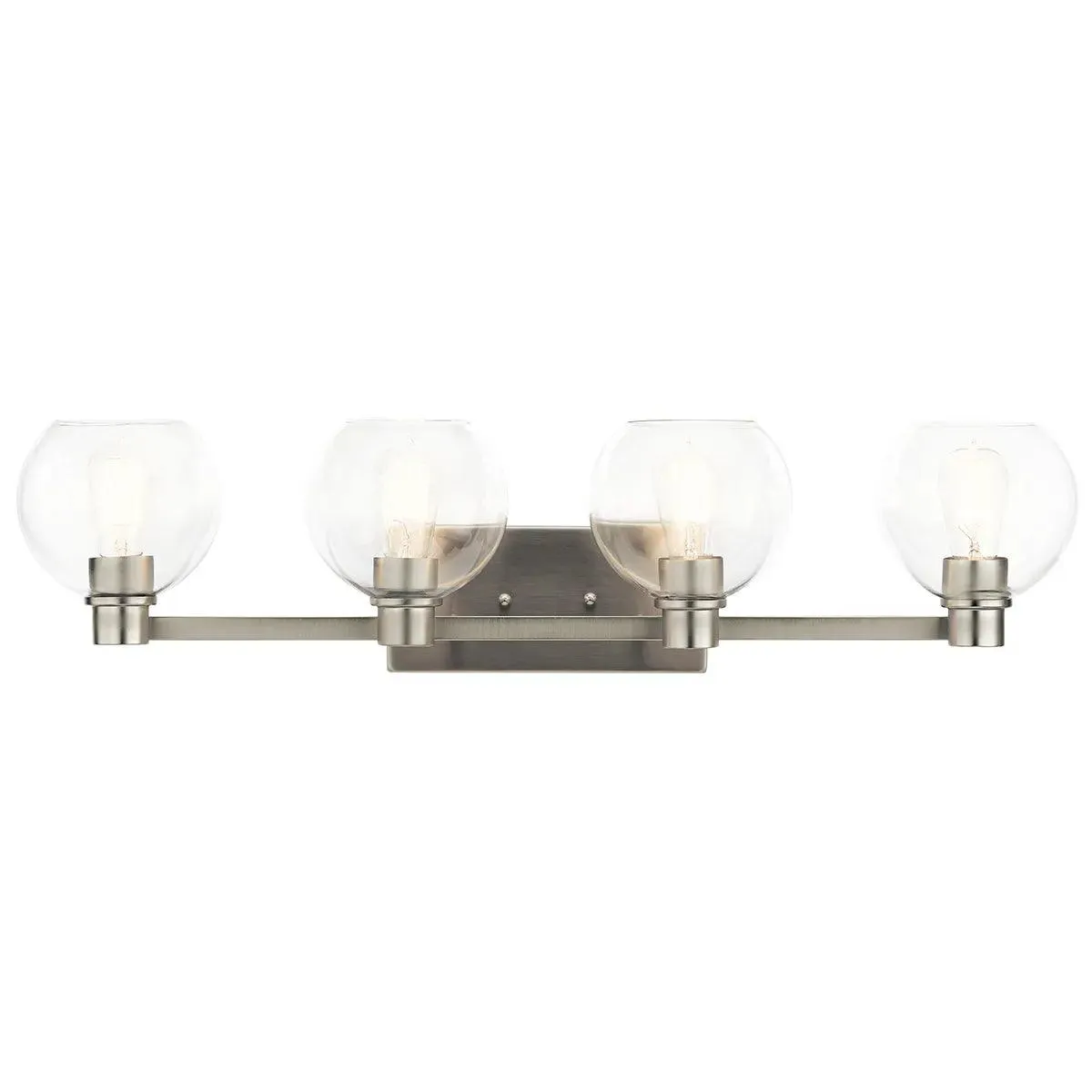 Harmony 34 In 4-Light Bathroom Vanity Light, Brushed Nickel Finish