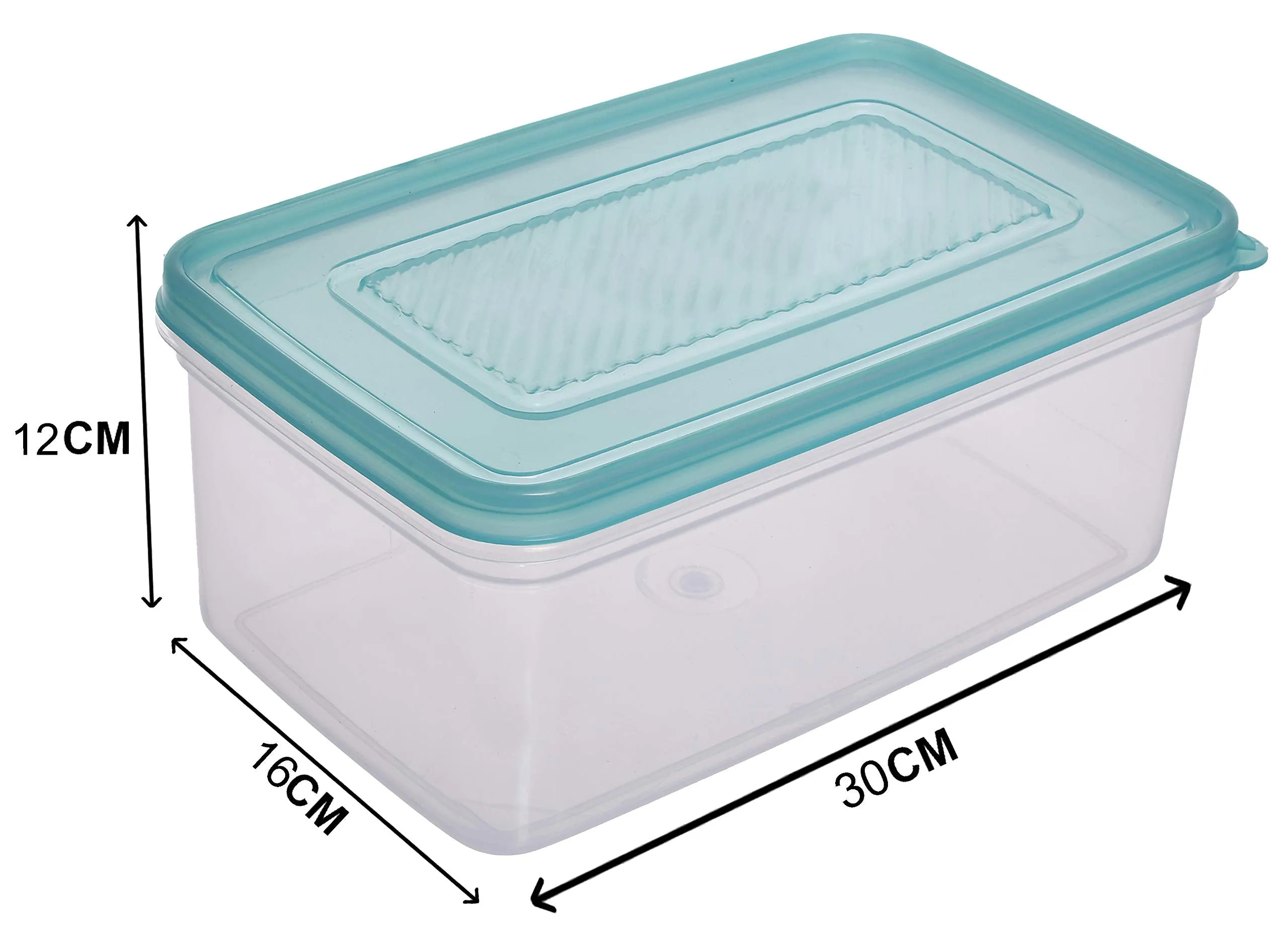 Heart Home Plastic Multipurpose MPC Small & Big Transparent Air Tight Food Storage Kitchen Container (Set of 2, Green)- HEART3590