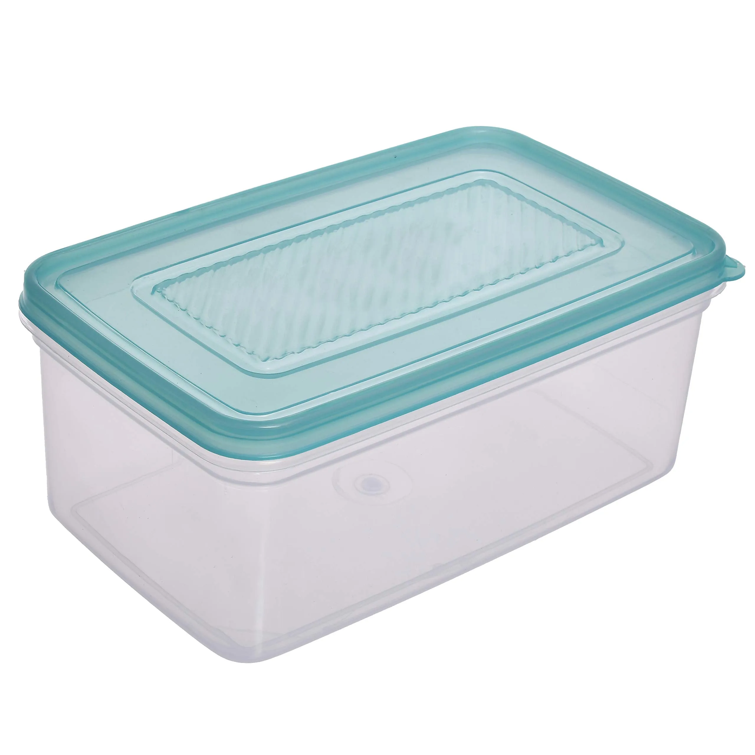 Heart Home Plastic Multipurpose MPC Small & Big Transparent Air Tight Food Storage Kitchen Container (Set of 2, Green)- HEART3590