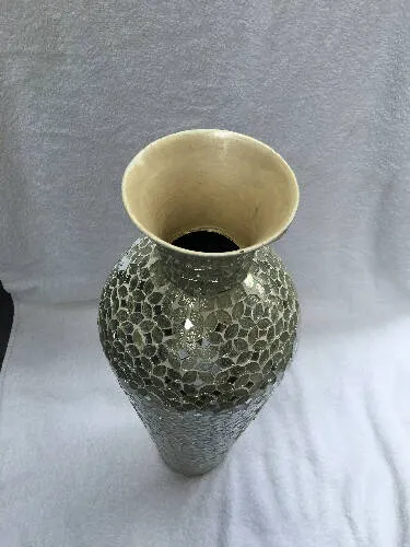 Home Decor Mosaic Floor Vase With Glass