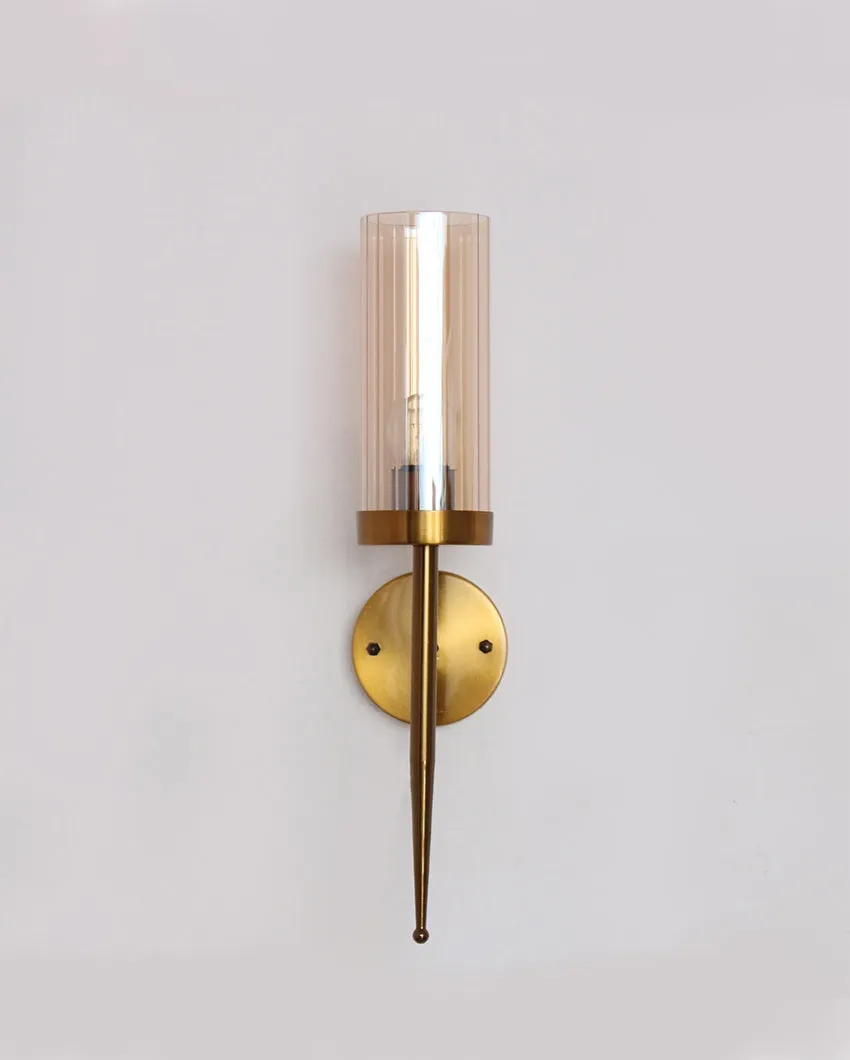 Imperial Amber Tumbler Sconce Metal Wall Light | 4 x 3 x 17 inches