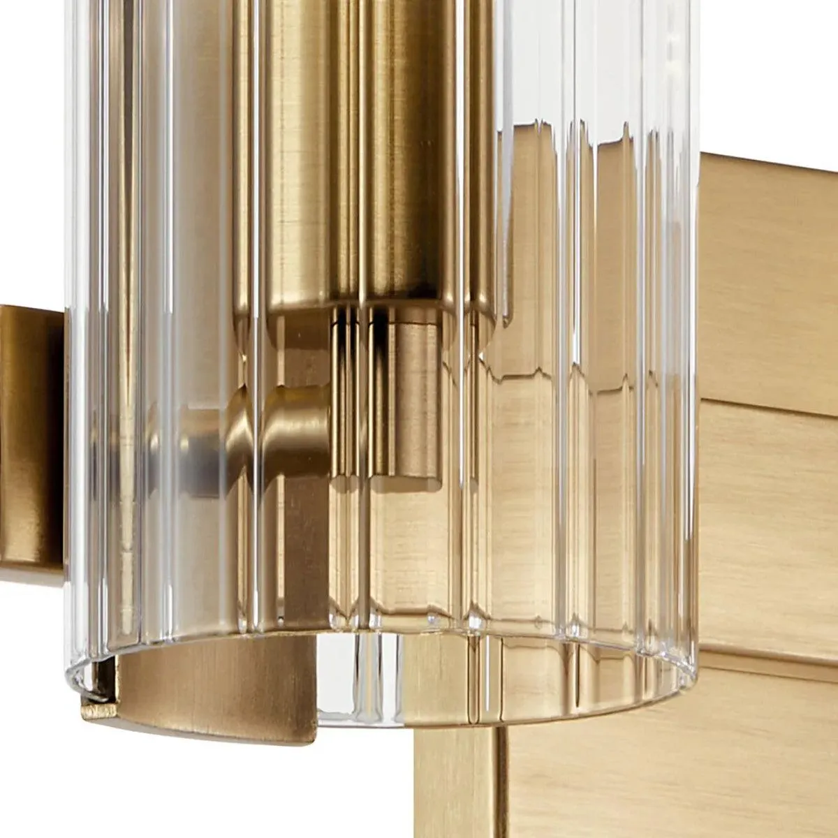 Jemsa 13 In 2-Lights Bathroom Vanity Light With Clear Fluted Glass, Bronze Finish