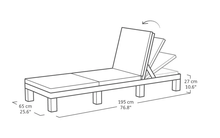 Keter Daytona Outdoor Sun Lounger