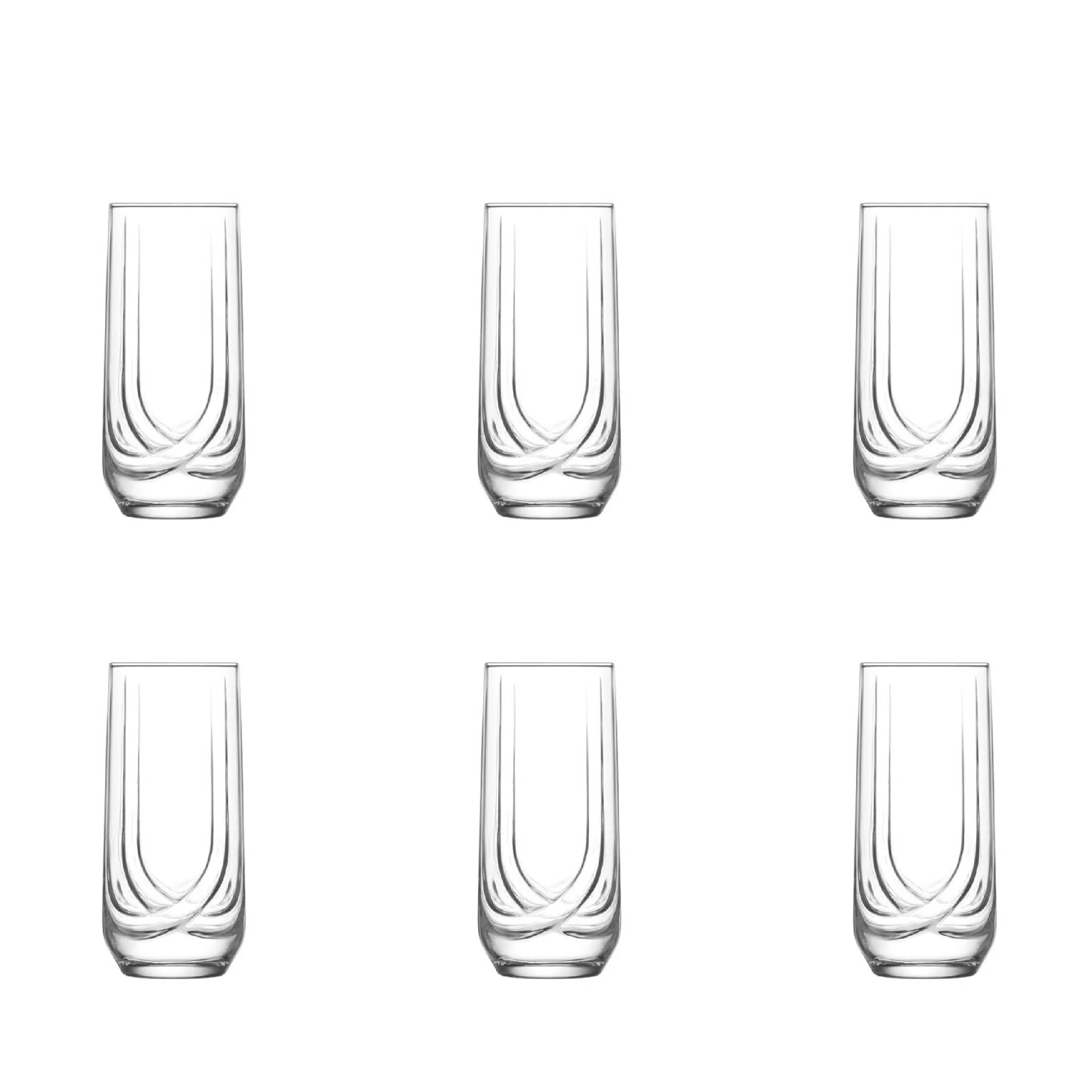 Lav Elit Highball Glass Set, 6 Pcs, 11.5 Oz (330 cc)