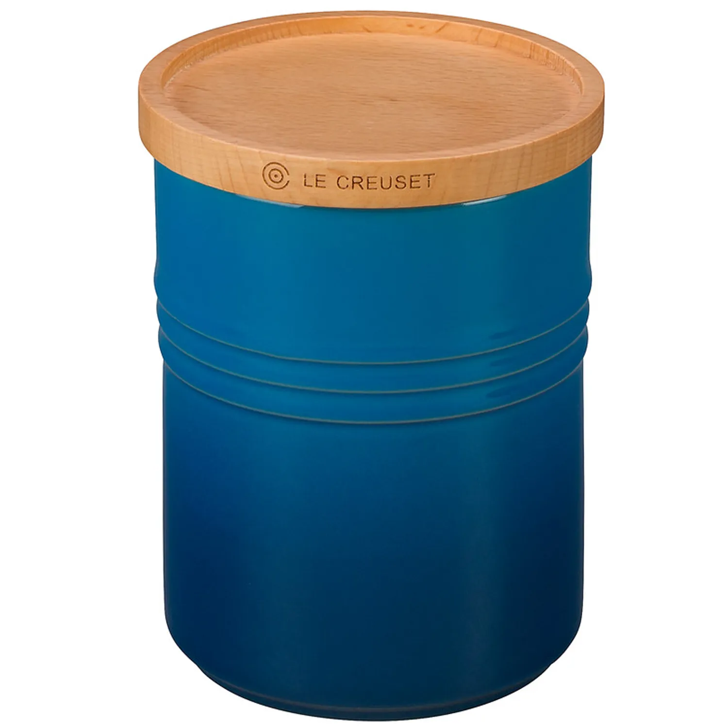 Le Creuset 2.5-Quart Stoneware Canister with Wood Lid - Marseille