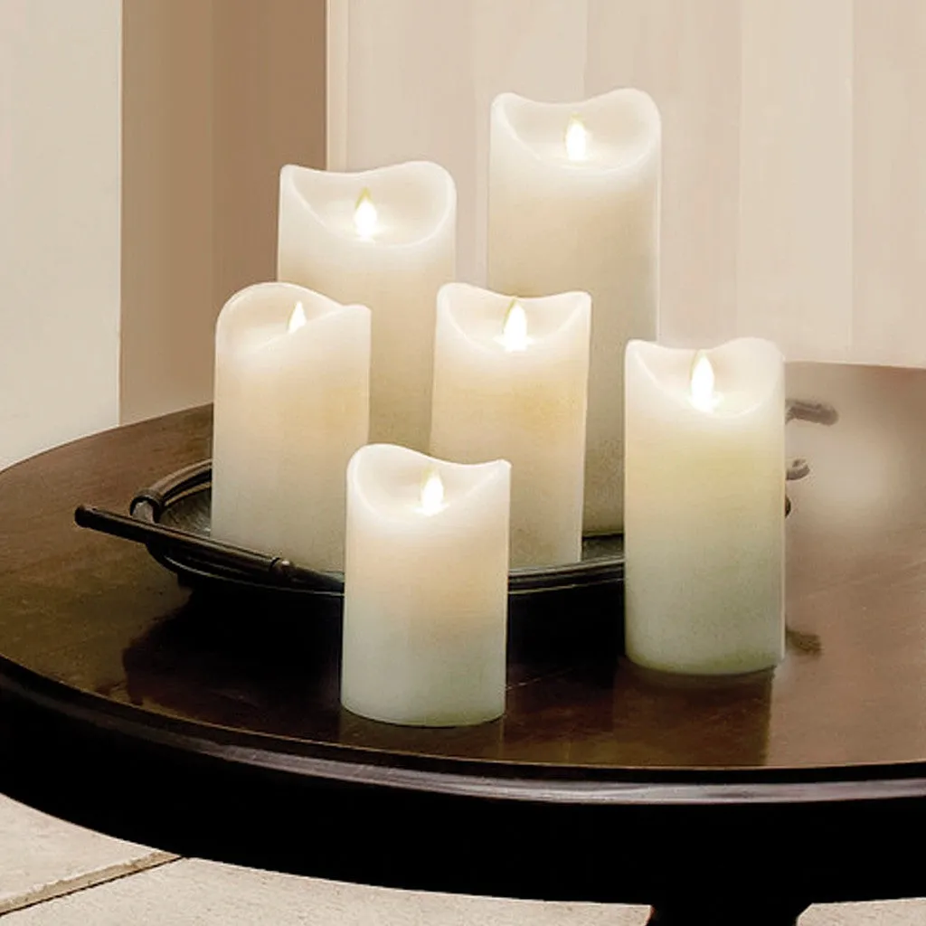 LED Wax Pillar Candle 3-1/2" x 9"