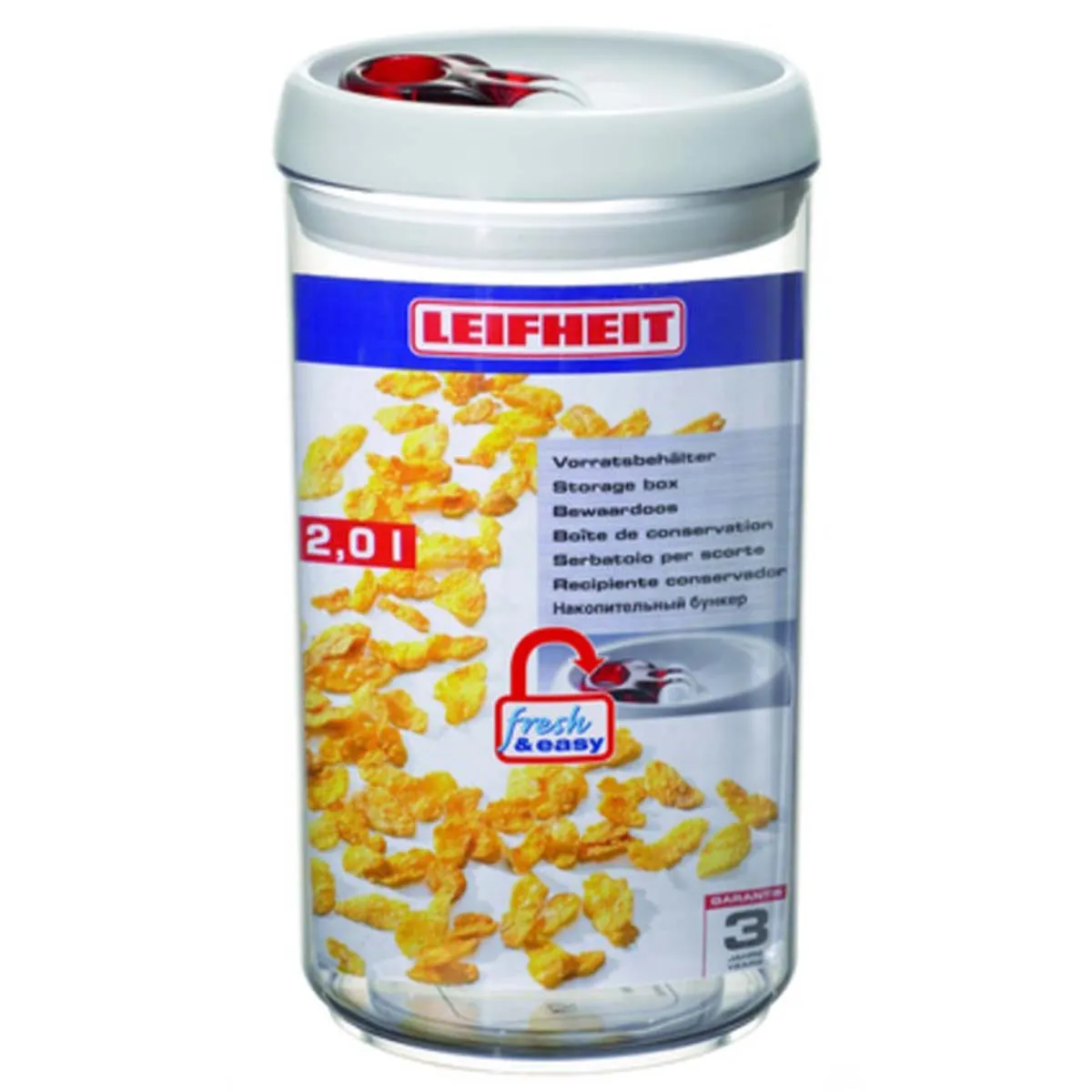 LEIFHEIT Fresh & Easy Storage Container Round 2000ml L31204