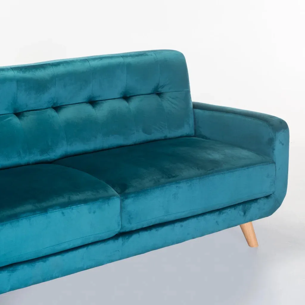 LUNA VELVET 3 SEATER COUCH