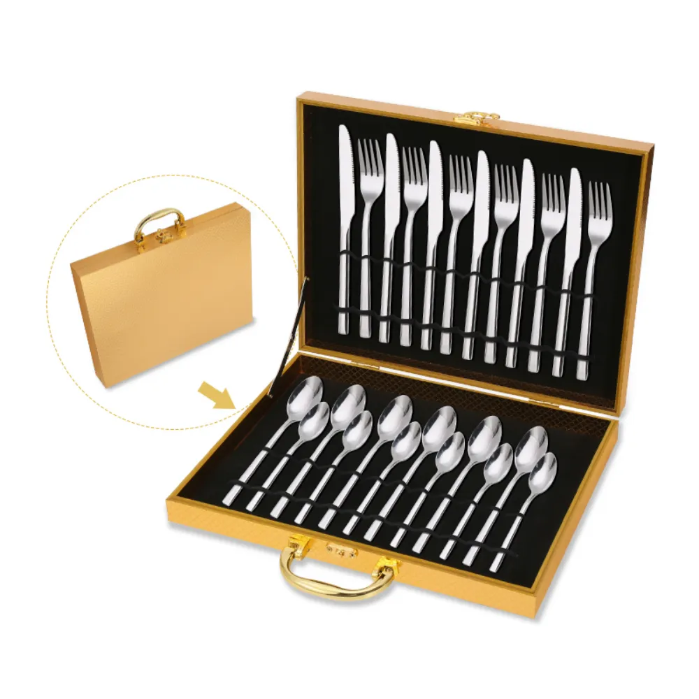 Luxurious 24Pcs Stainless Steel Flatware Set