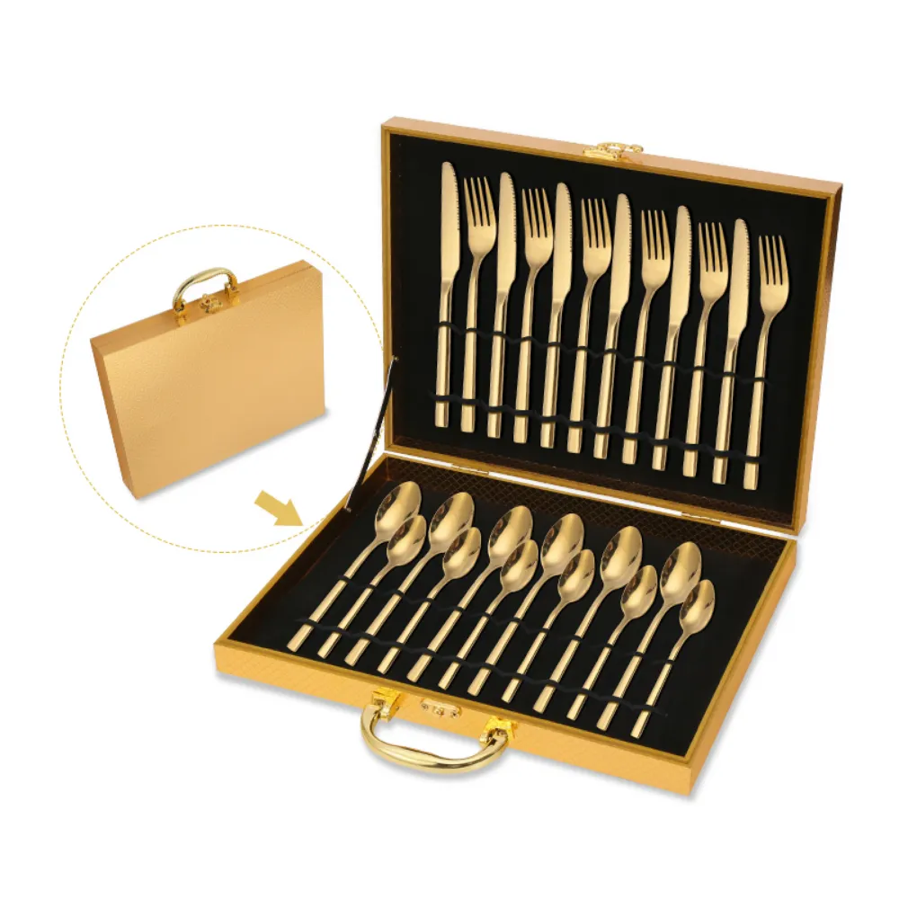 Luxurious 24Pcs Stainless Steel Flatware Set