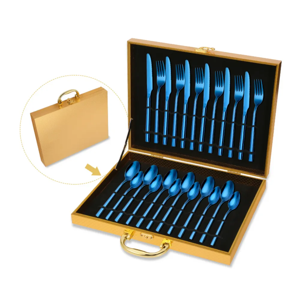 Luxurious 24Pcs Stainless Steel Flatware Set