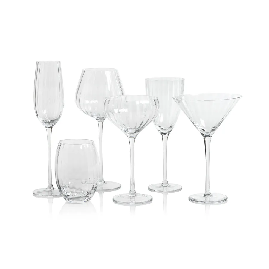 Madeleine Optic Glassware Collection - Clear