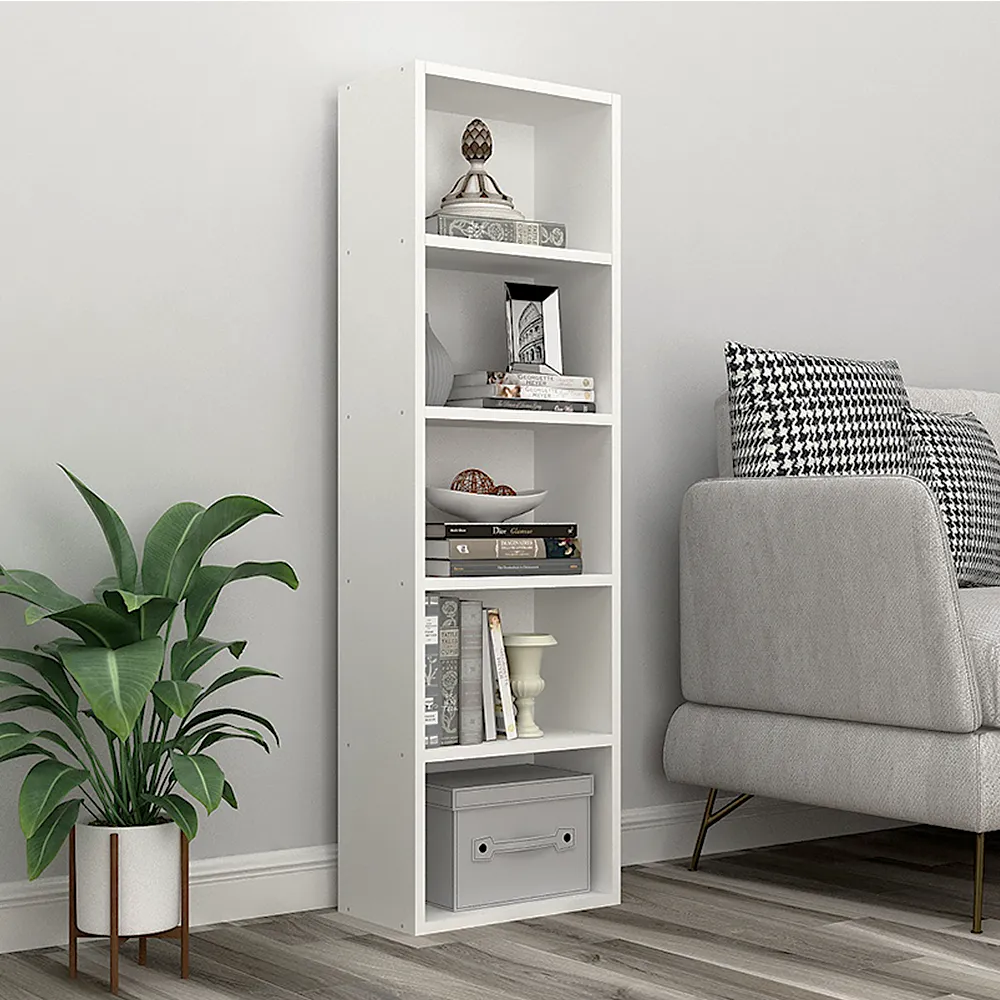 Matrix Bookcase Home Decor Storage Shelves | Kids Book Rack | Storage Racks for Home Shelf (5-Tier, Frosty White)