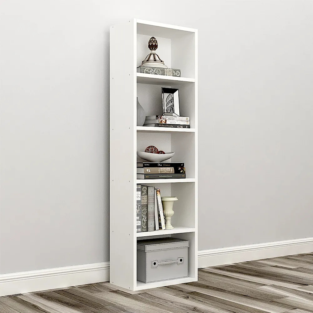 Matrix Bookcase Home Decor Storage Shelves | Kids Book Rack | Storage Racks for Home Shelf (5-Tier, Frosty White)