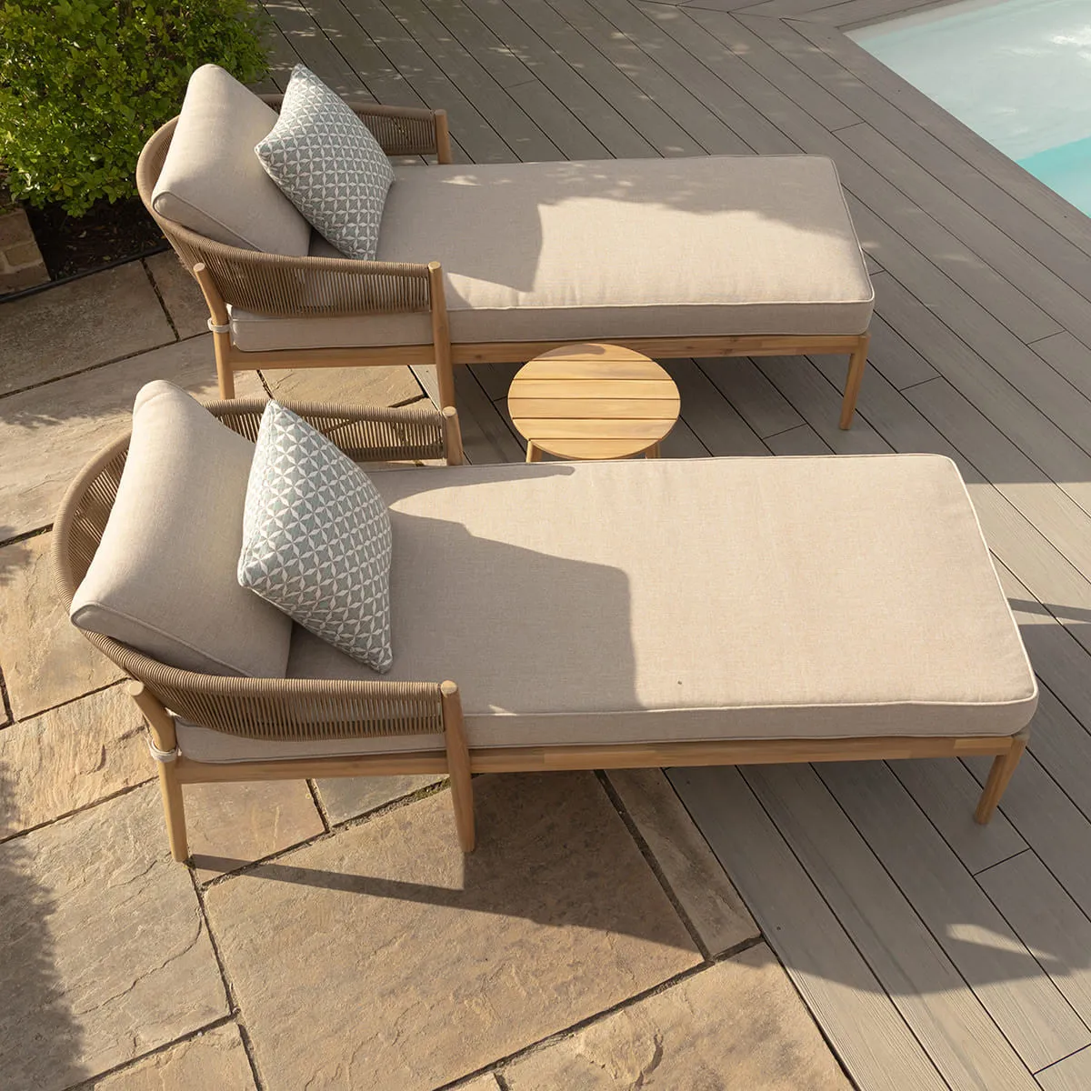 Maze Porto Double Sunlounger Set