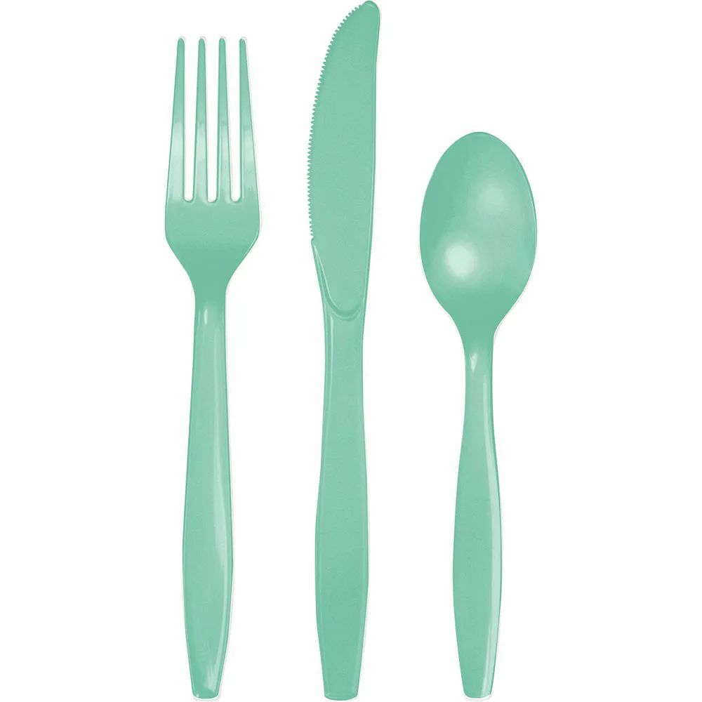 Mint Plastic Flatware