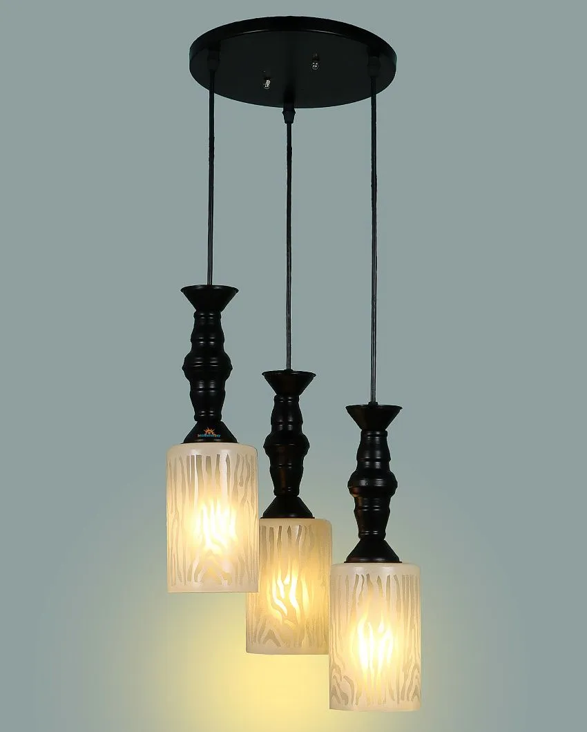 Modern 3 Lights Cluster Glass Hanging Ceiling Lamp