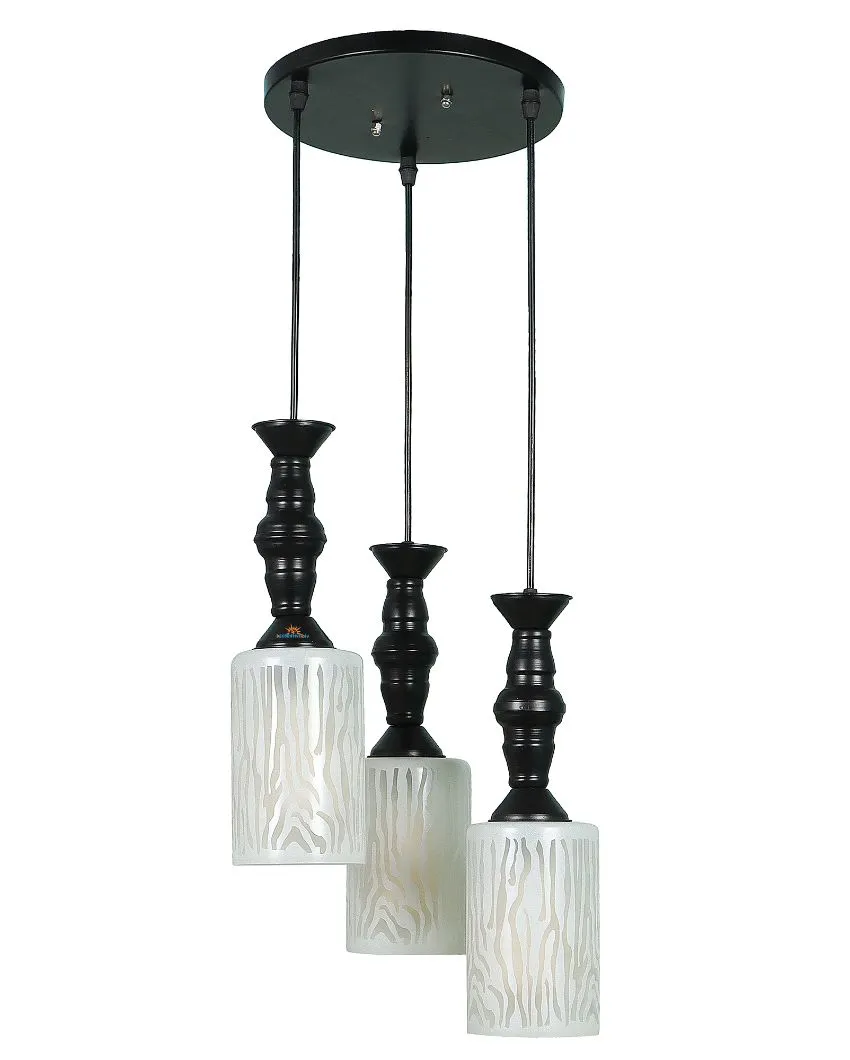 Modern 3 Lights Cluster Glass Hanging Ceiling Lamp