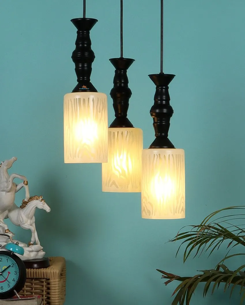 Modern 3 Lights Cluster Glass Hanging Ceiling Lamp