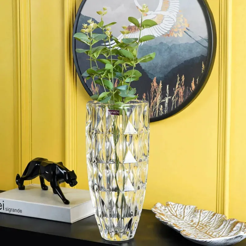 Modern Art Crystal Heights Vase | 12 Inches