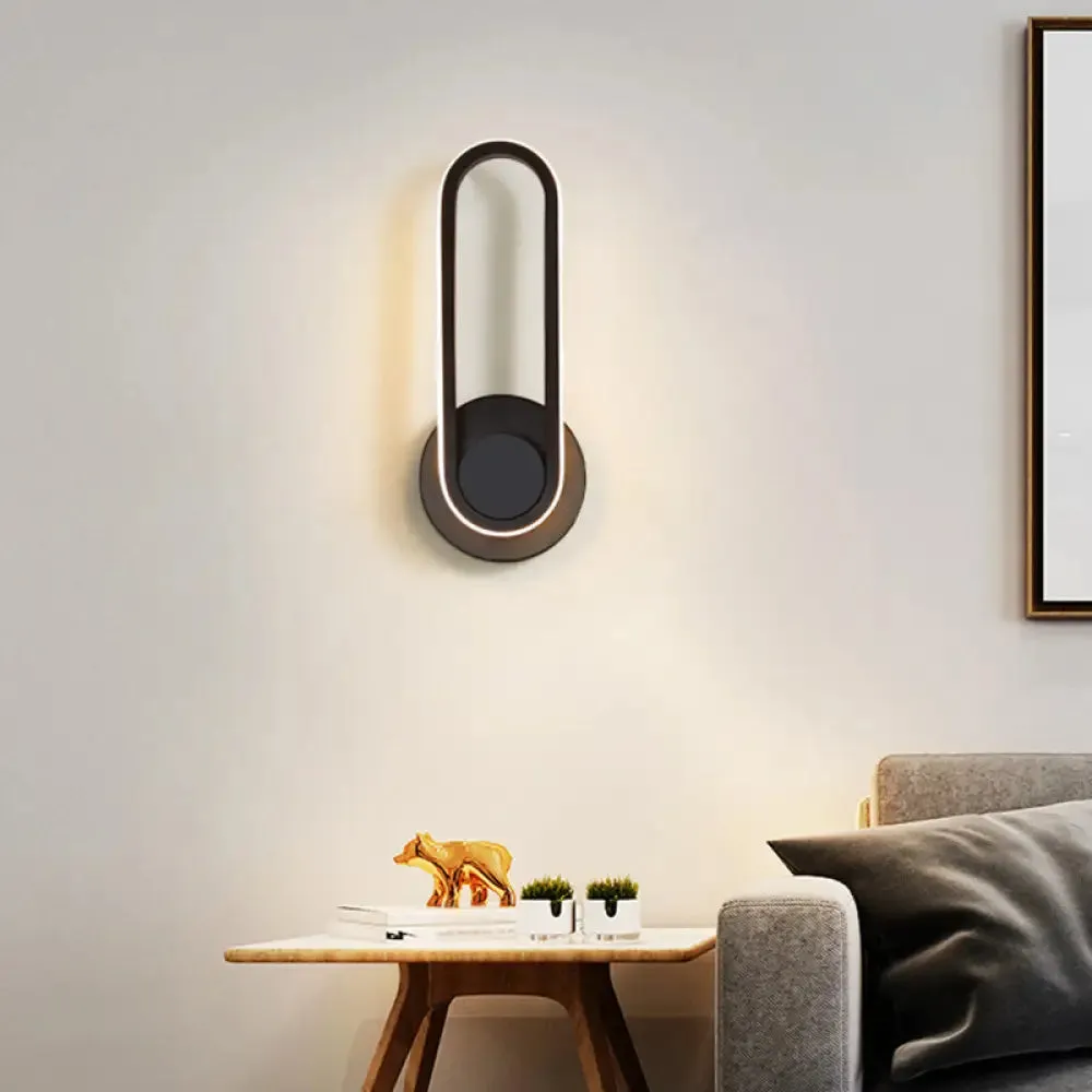 Modern LED Metal Bedside Wall Sconce with Rotatable Head