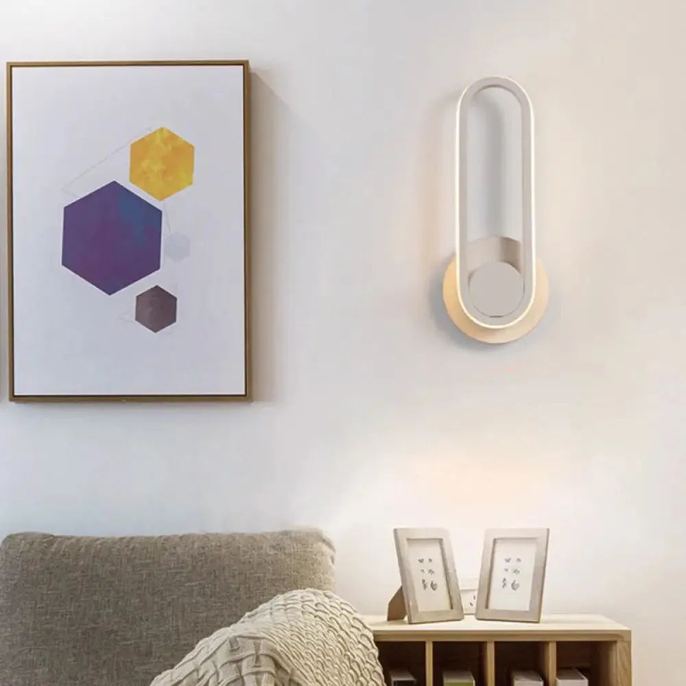 Modern LED Metal Bedside Wall Sconce with Rotatable Head