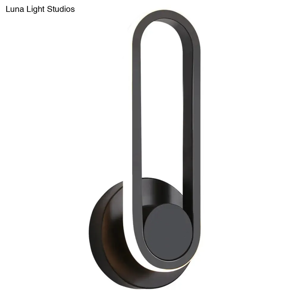 Modern LED Metal Bedside Wall Sconce with Rotatable Head