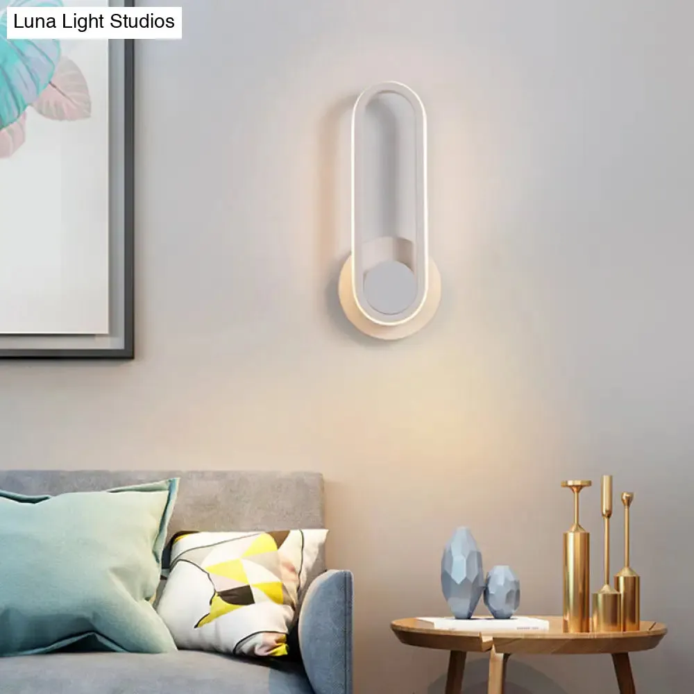 Modern LED Metal Bedside Wall Sconce with Rotatable Head