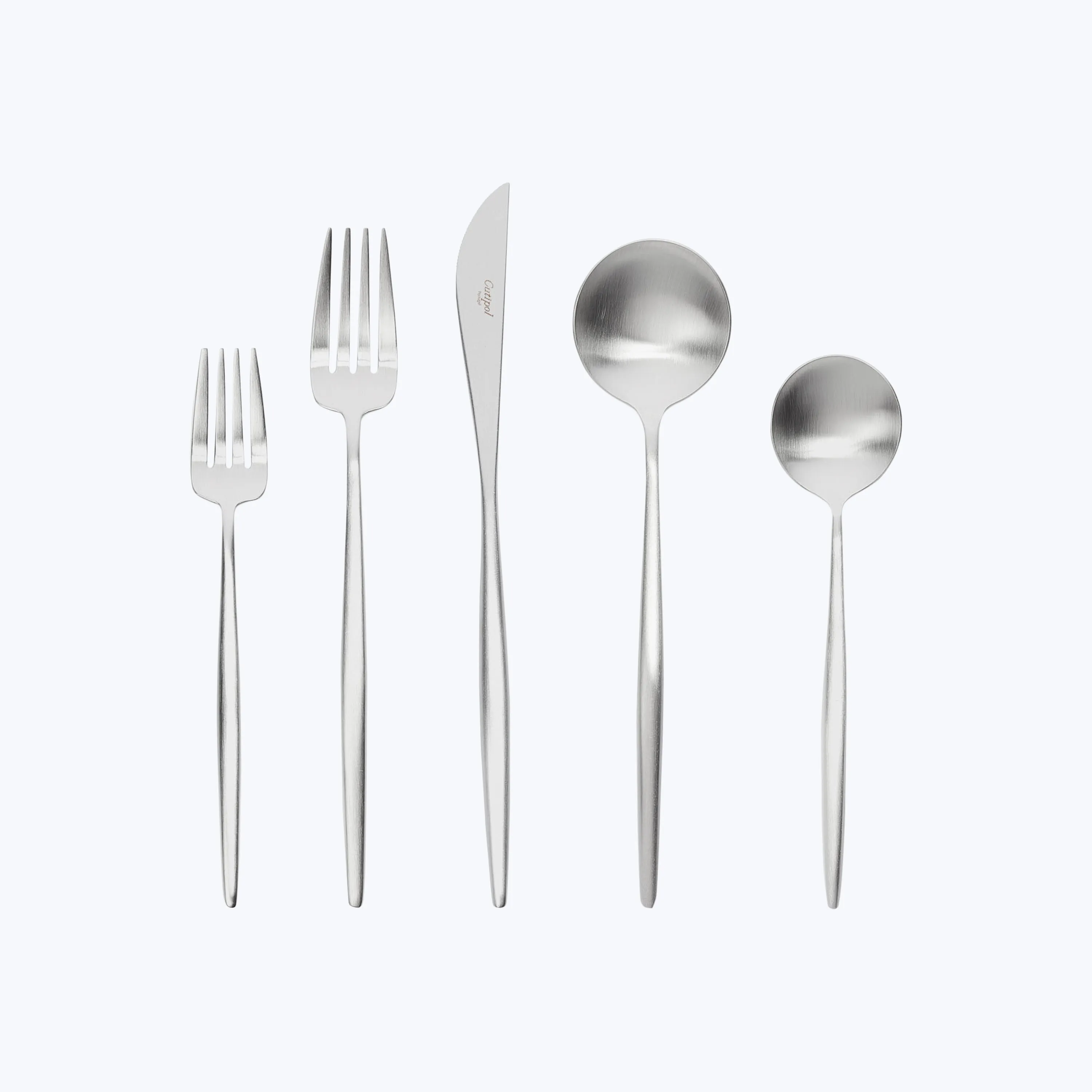 Moon Dinner Fork Brushed Stainless Steel