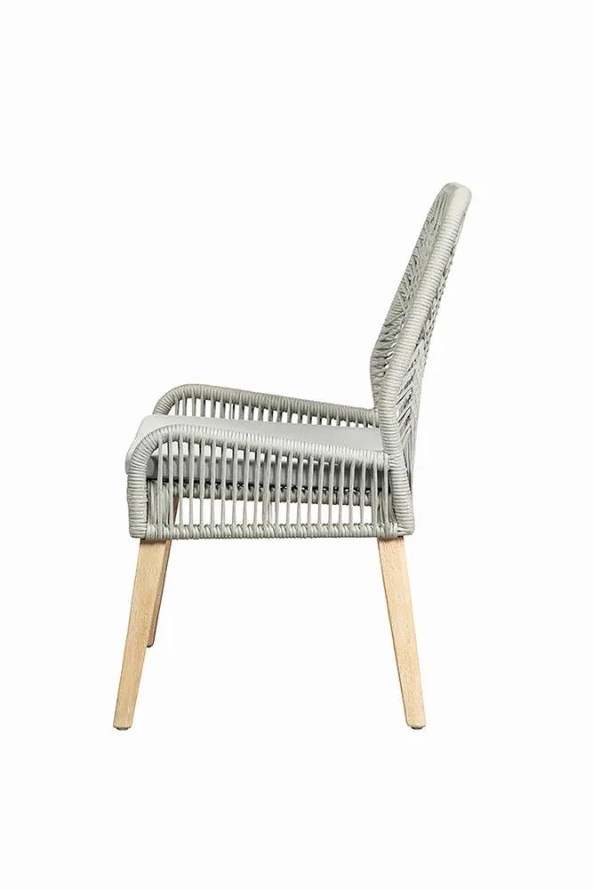 Nakia Gray Woven Back Side Chairs, Set of 2