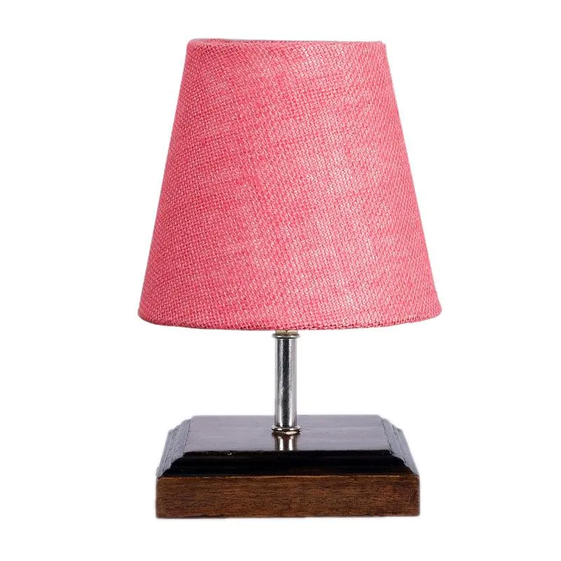 Niksha Table Lamp With Jute Shade - Pink