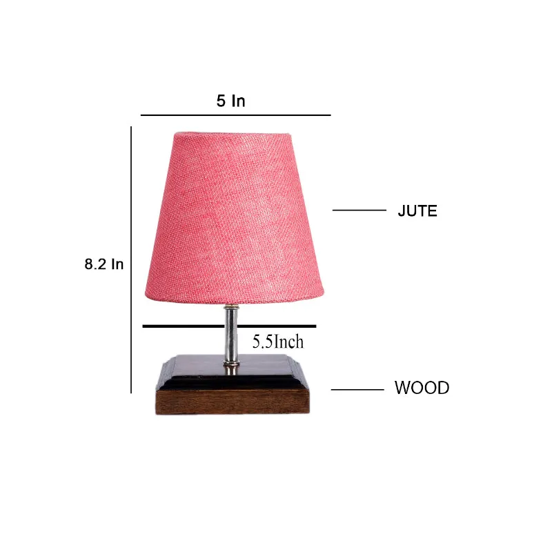 Niksha Table Lamp With Jute Shade - Pink