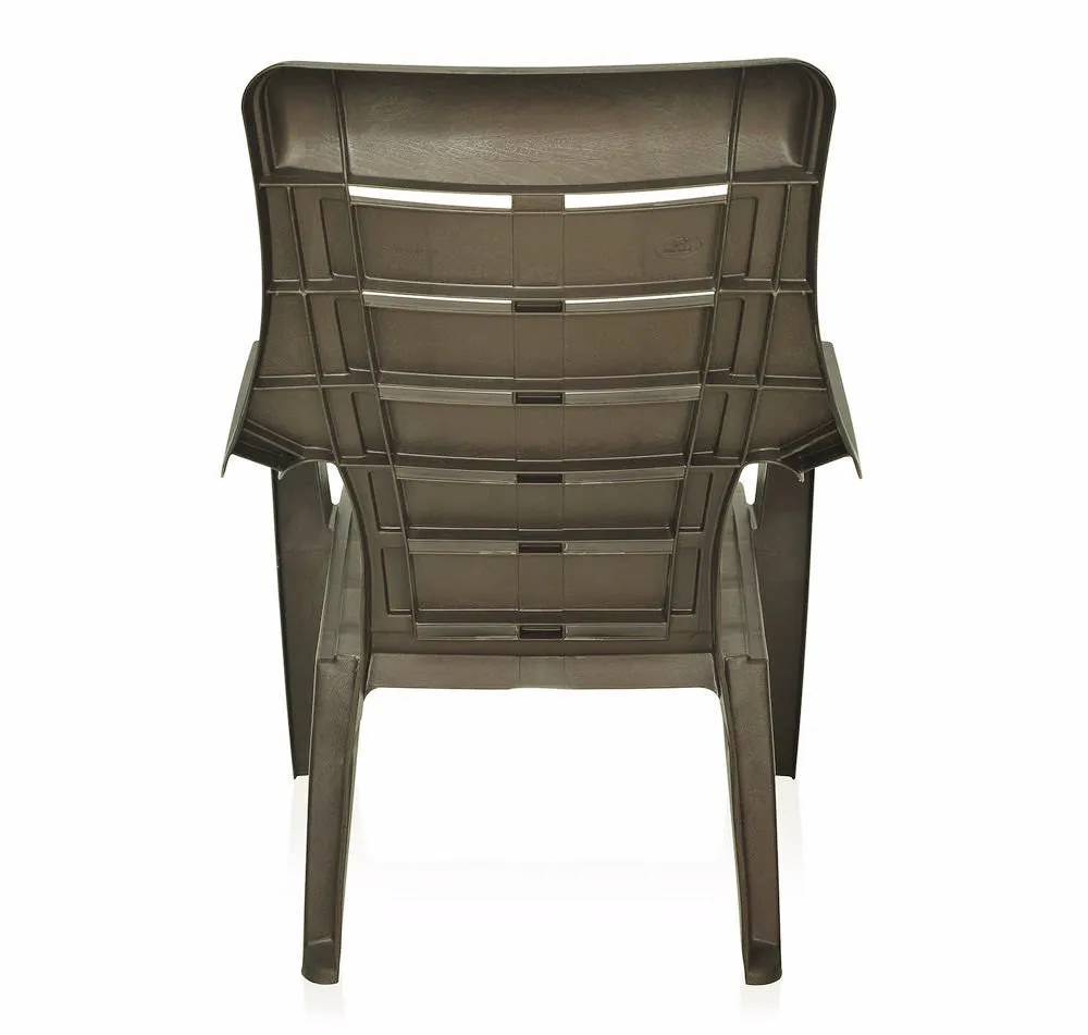 Nilkamal Sunday Garden Chair, Set of 6 (Weather Brown)