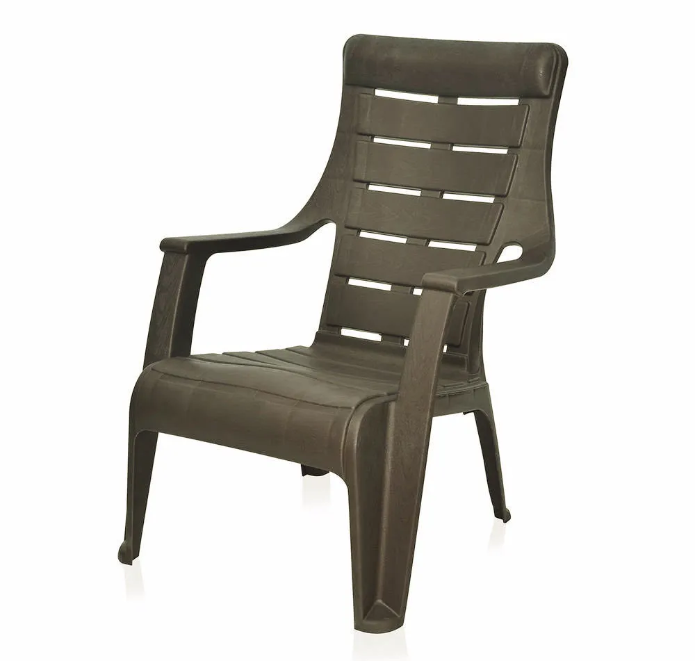 Nilkamal Sunday Garden Chair, Set of 6 (Weather Brown)