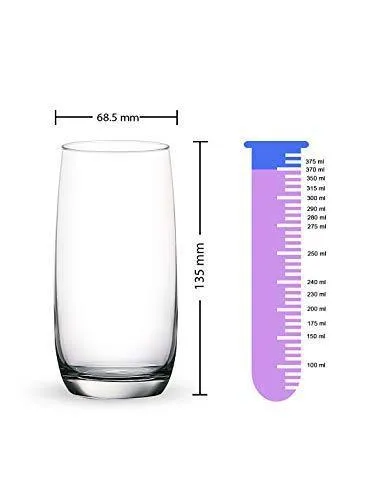 Ocean Iced Beverage Glass, 370ml, 6 Pieces