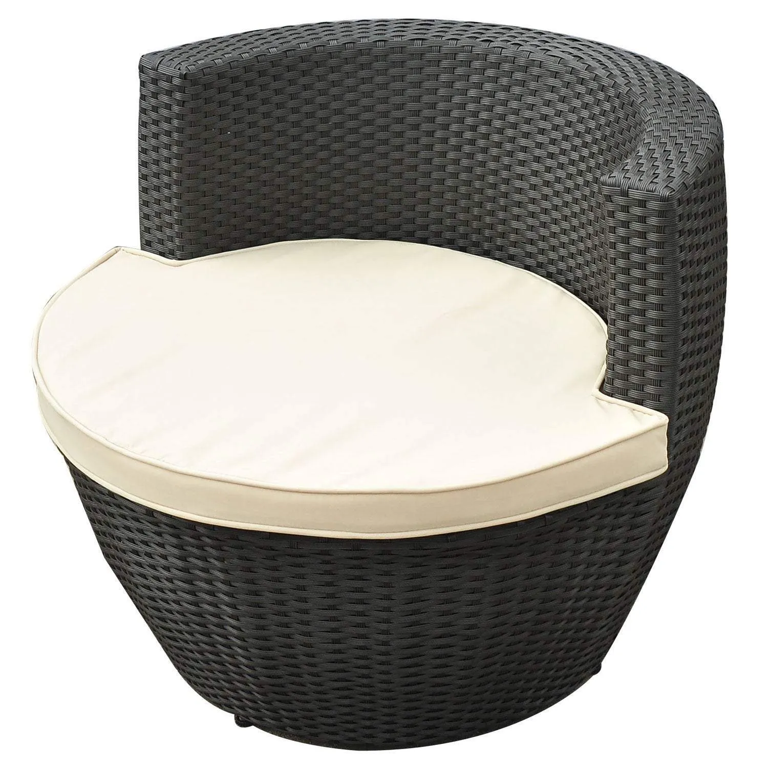 Outsunny 1-Piece Outdoor Stacking Rattan Patio Chair