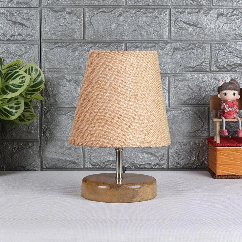 Petricho Table Lamp With Jute Shade  - Beige