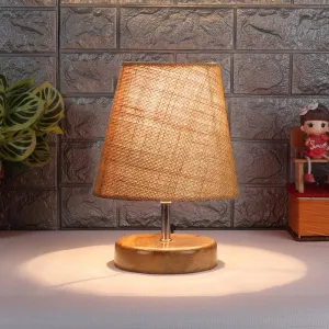 Petricho Table Lamp With Jute Shade  - Beige