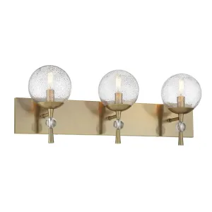 Populuxe 28 In. 3 Lights Vanity Light Brass Finish