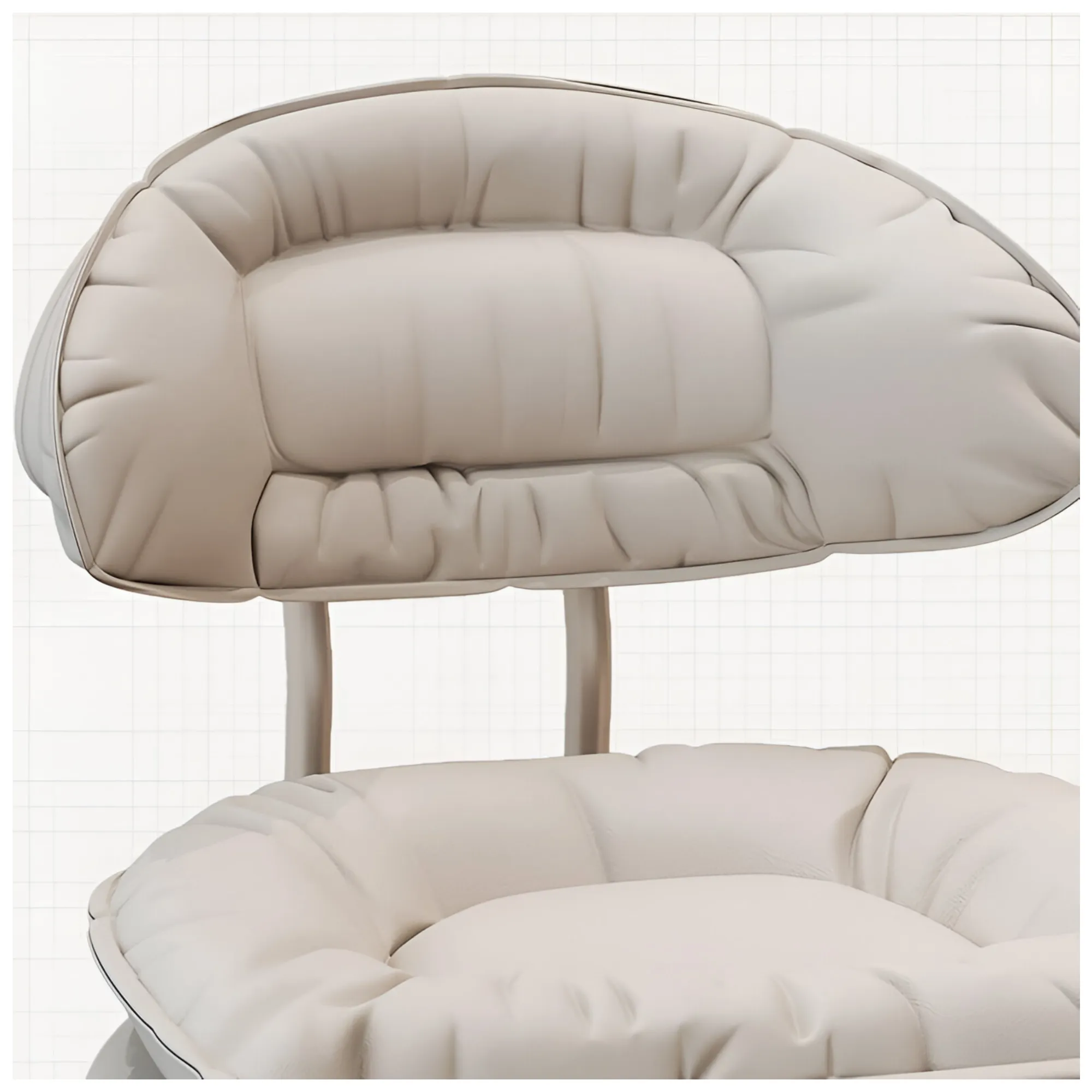 Professional Ergonomic Hairdressing And Makeup Leather Swivel Cushion Chair Jg20375384-Beige