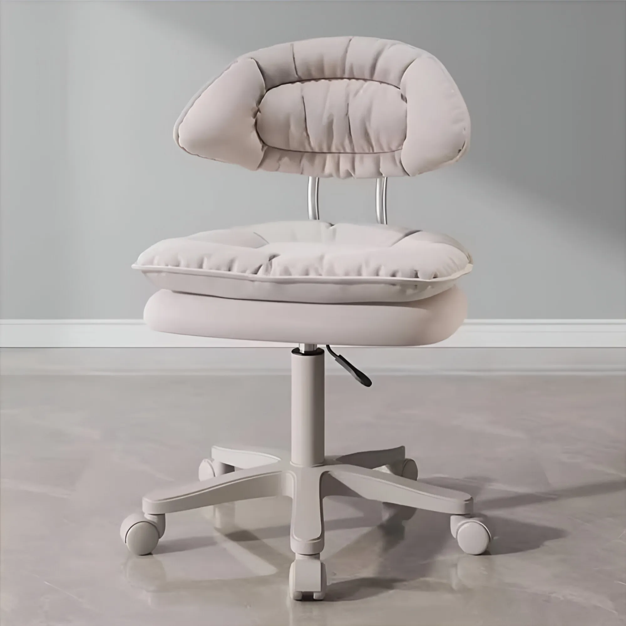 Professional Ergonomic Hairdressing And Makeup Leather Swivel Cushion Chair Jg20375384-Beige