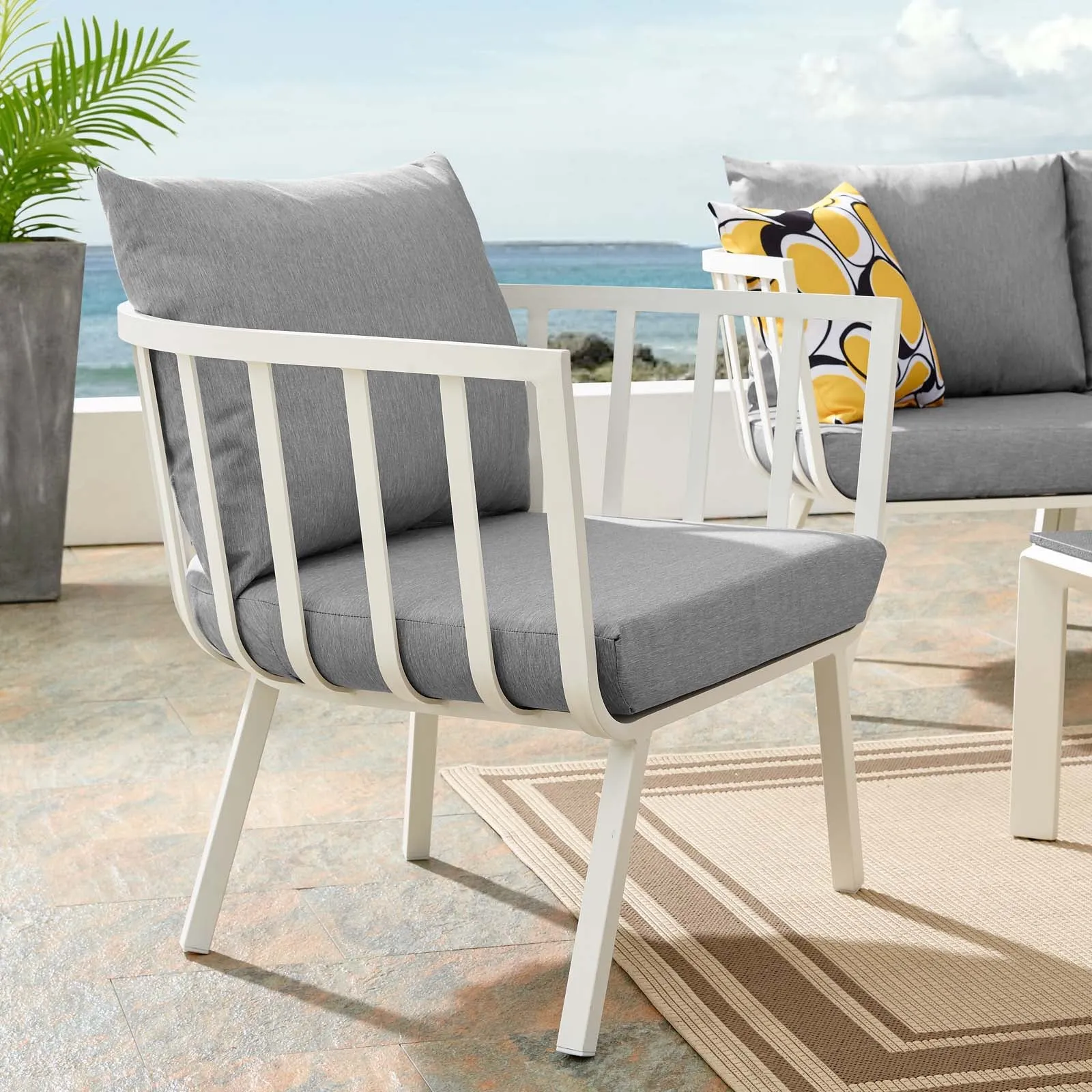 Riverside Outdoor Patio Aluminum Armchair