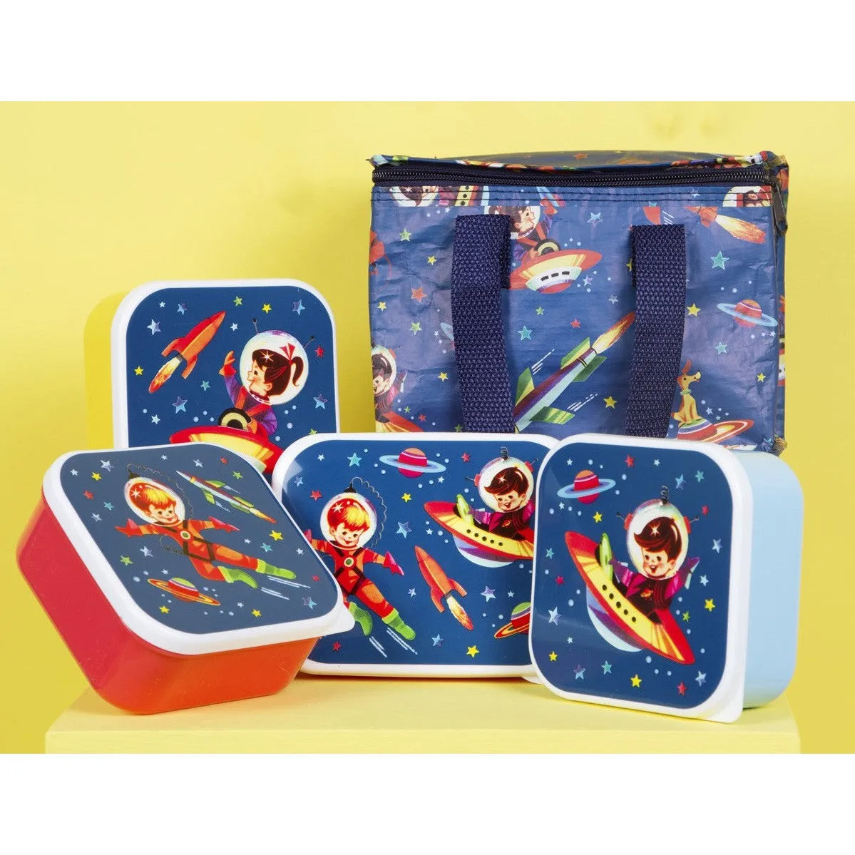 RJB Stone Retro Space Rectangular Lunch Box