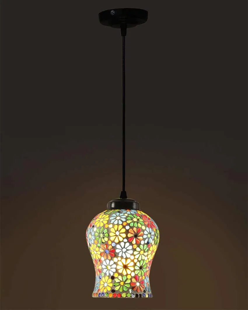 Shimmer Mosaic Glass Hanging Lamp | 4.5 x 20 inches