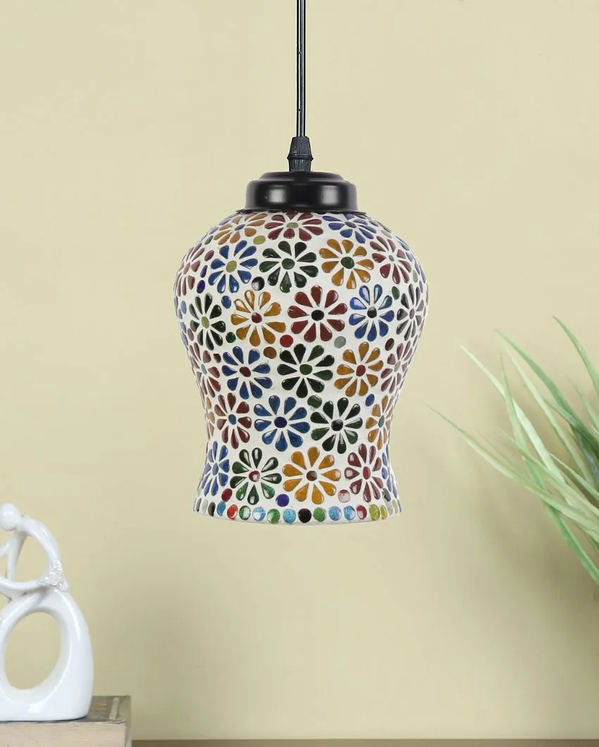 Shimmer Mosaic Glass Hanging Lamp | 4.5 x 20 inches