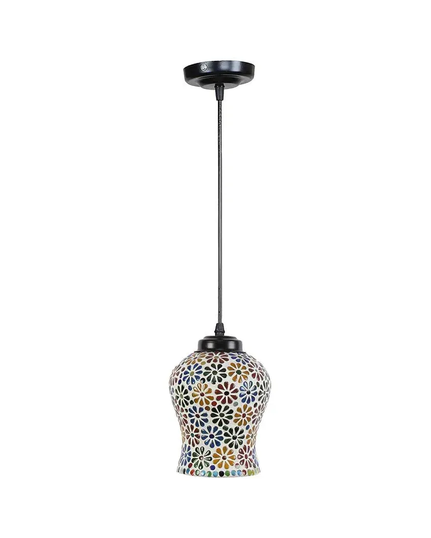 Shimmer Mosaic Glass Hanging Lamp | 4.5 x 20 inches