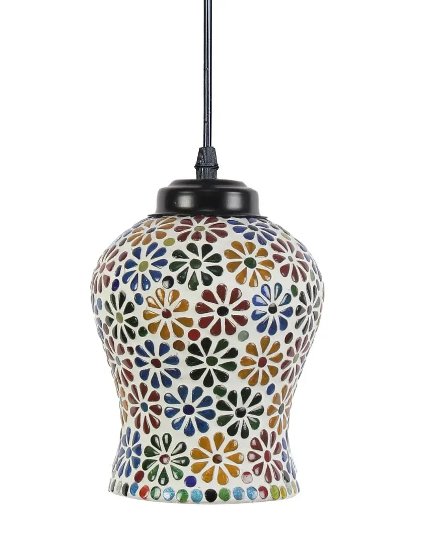 Shimmer Mosaic Glass Hanging Lamp | 4.5 x 20 inches