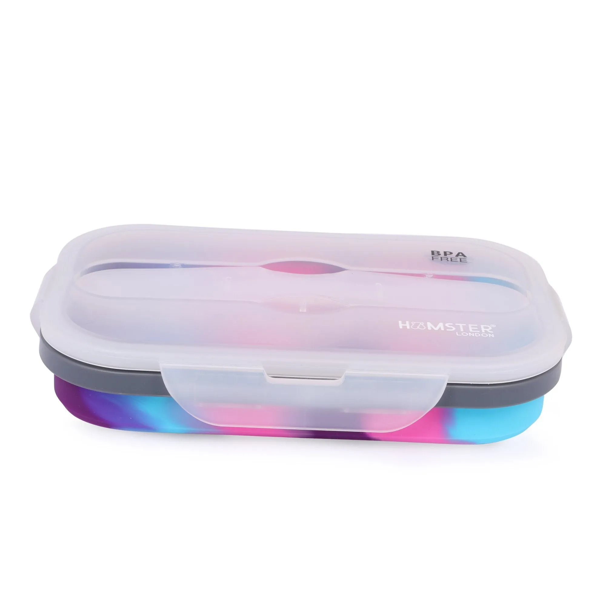 Silicon Bendable Tiffin Box Medium Pink