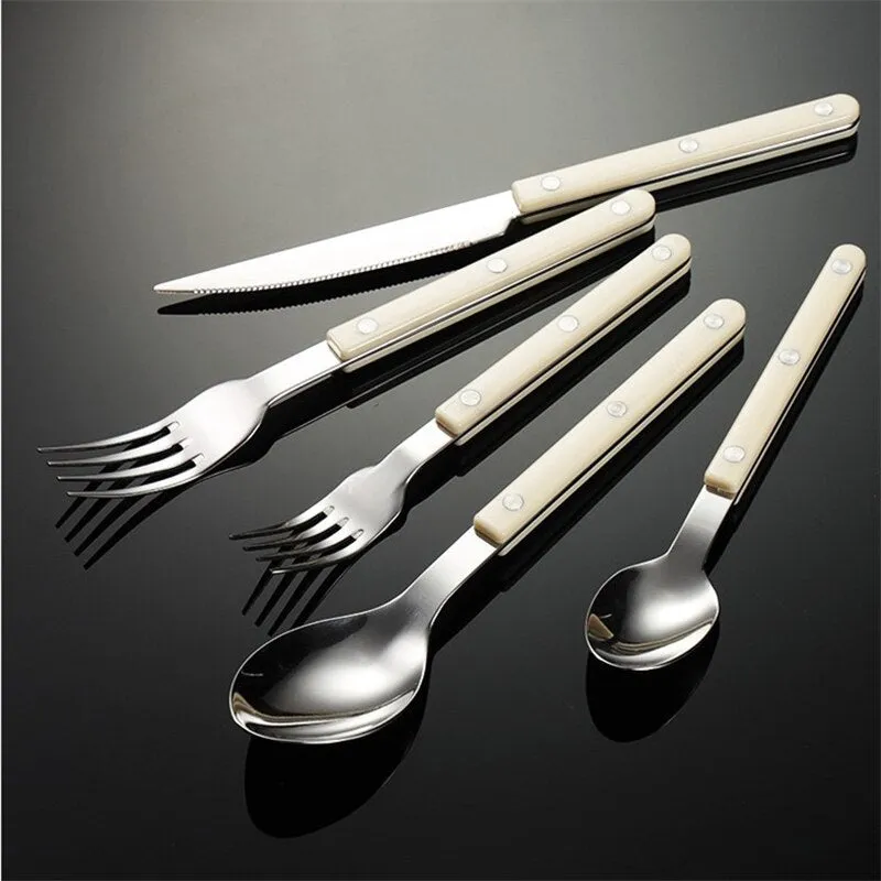 Skol Retro Flatware in Brushed Stainless Steel