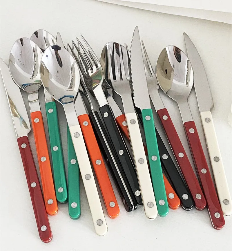 Skol Retro Flatware in Brushed Stainless Steel